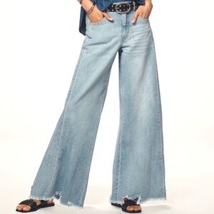 Pilcro Anthropologie sz 29 light wash wide leg denim jean comfy